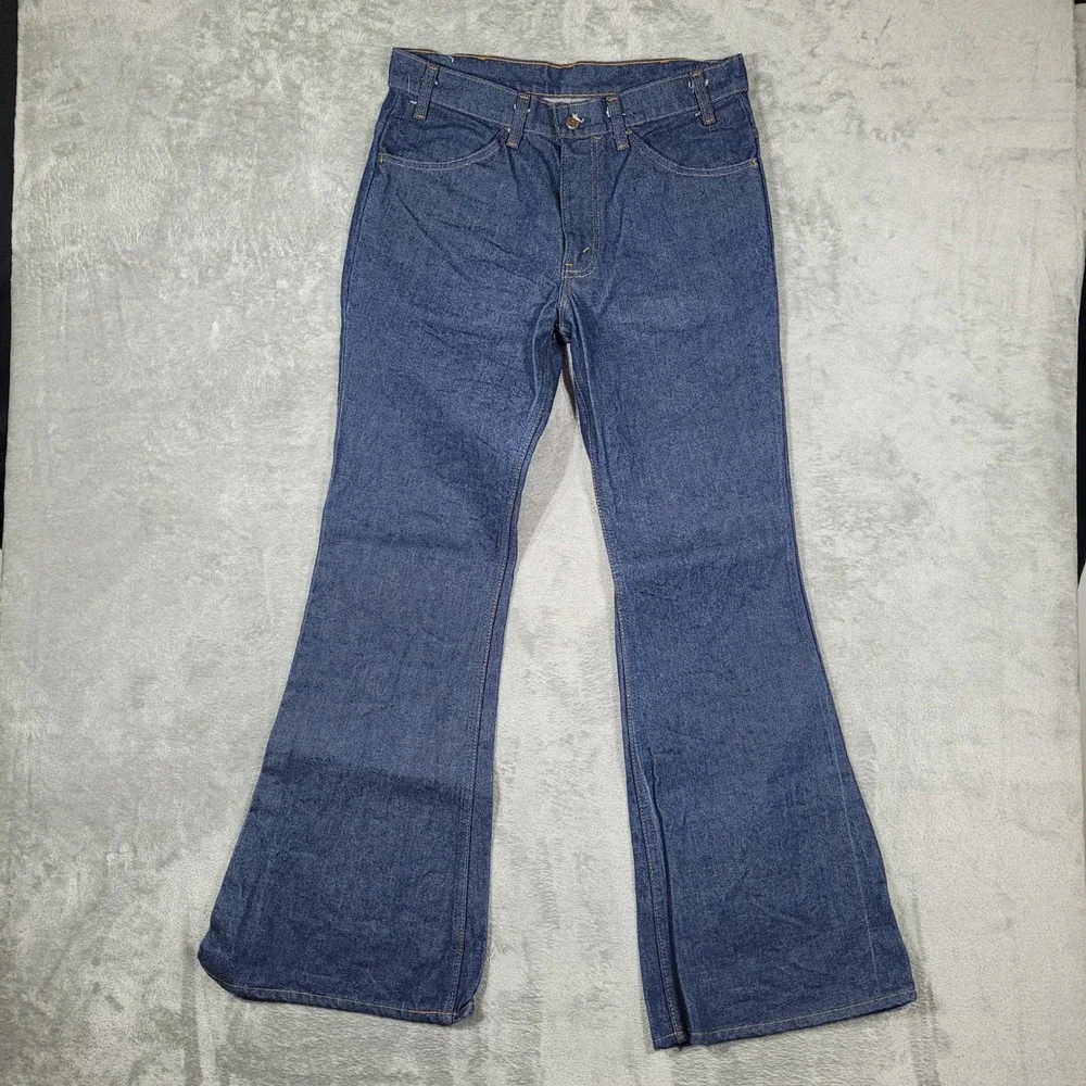 Vintage Levi's 684 Jeans Mens 33x32 Blue Bell Bottom Orange Tab 1979 Flare Denim